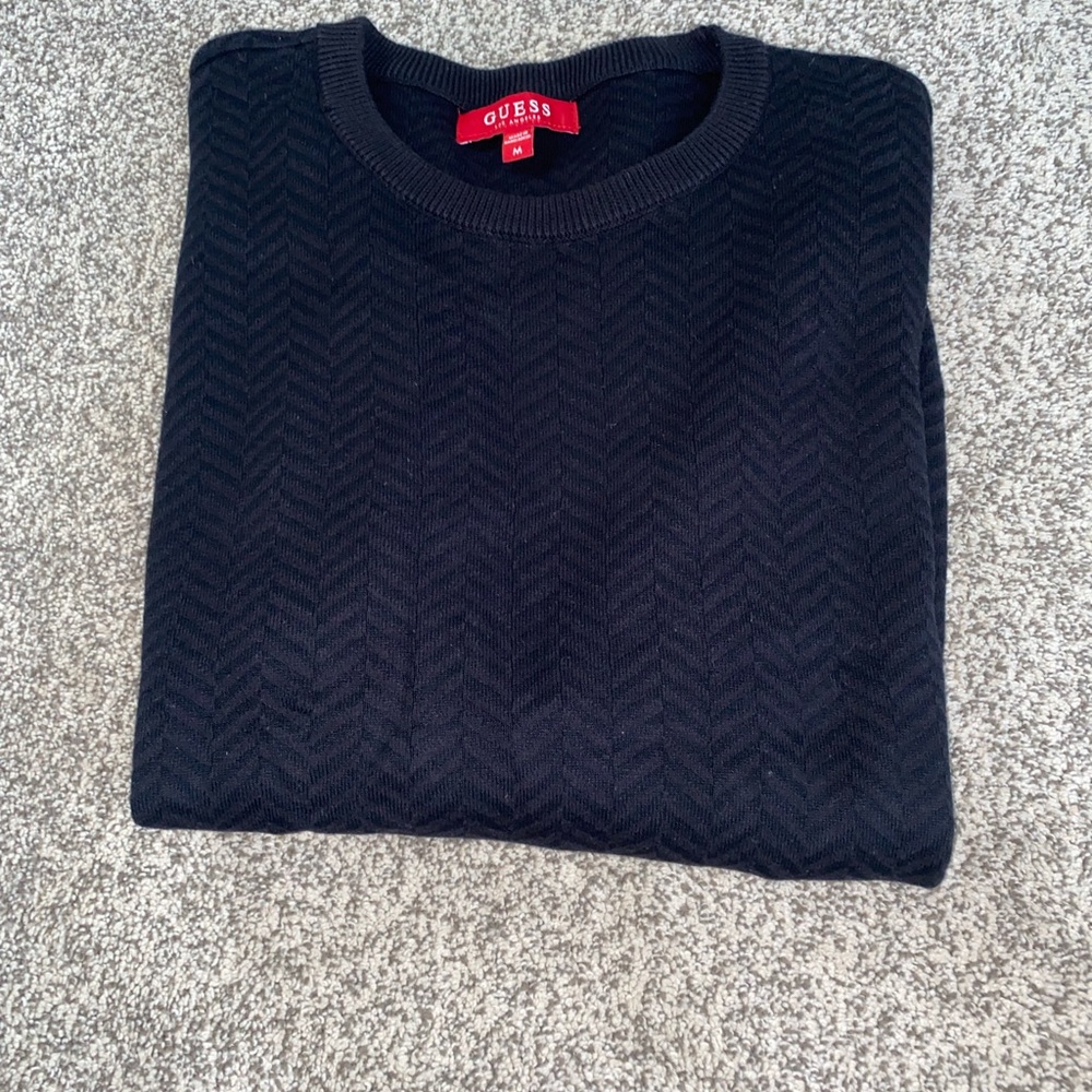 GUESS Men's Dark Navy Crewneck Sweater